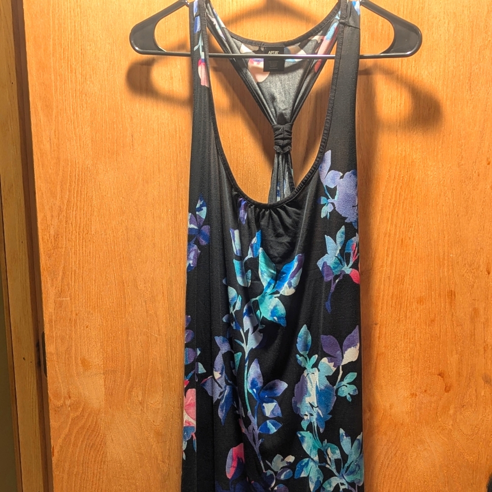 Apt. 9 Intimates Black Floral XL nightgown